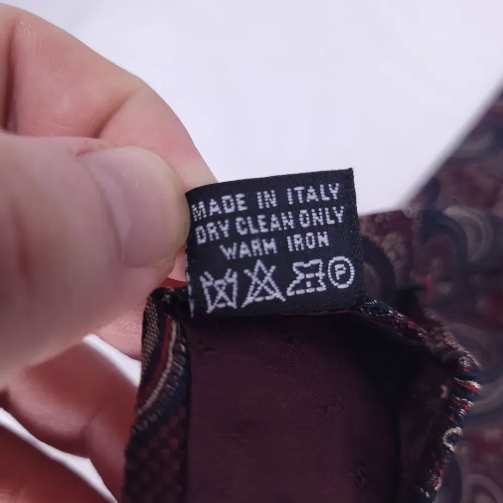 Zanetti Silk Tie Red Paisely AOP Italian Silk Collection
